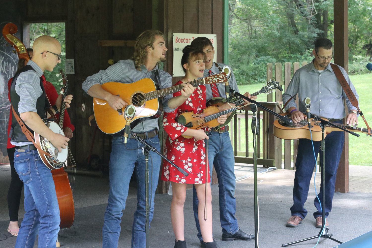 The Andregg Family performs at the 2021 Kalona Bluegrass Festival.